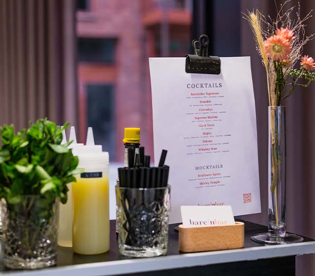 BareenBars bar og menukort